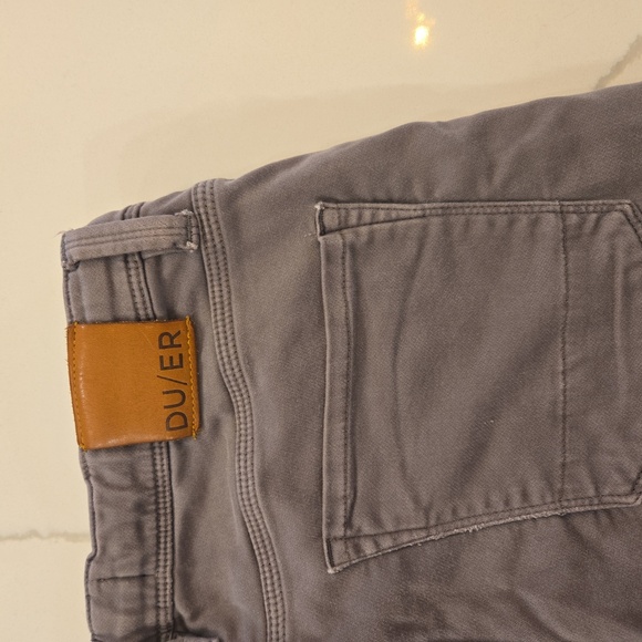 DU/ER Mens N2X Slim Fit Outdoor Gray Joggers Size 31 × 29 - Picture 5 of 9